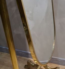 Miroir en laiton de luxe 1970 a 90  psyché basculant  153x52