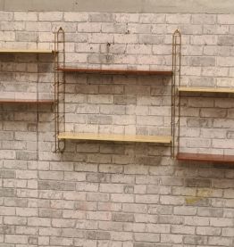 grande etagere   metal style tomado 2 tons faux bois 4 monta