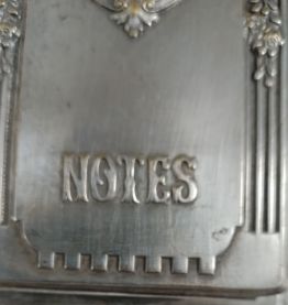 Victorian portes notes argenté