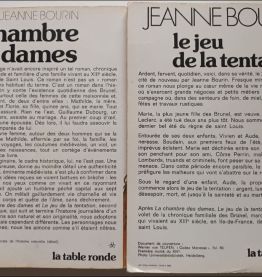 La chambre des dames de Jeanne BOURIN (Vol 1 &amp; 2)