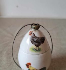 coquetier ancien enporcelaine