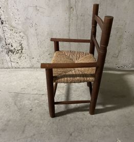 Fauteuil enfant paillé