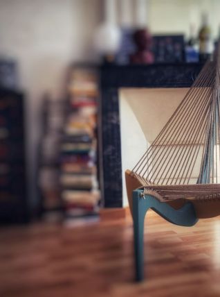 Fauteuil design de type Harp Chair