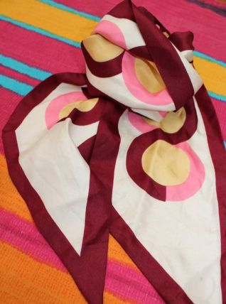 FOULARD ROSE ANNÉE 70