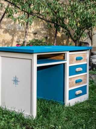 Bureau comptable en chêne