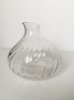 Vase en verre transparent, fait main