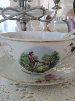 Tasse à Thé porcelaine française ancienne de luxe de la comp