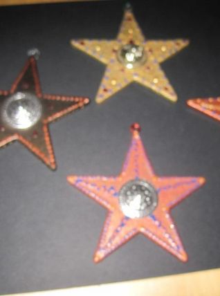 4 grandes étoile en verre pour décoration Pour bijoux  arbre