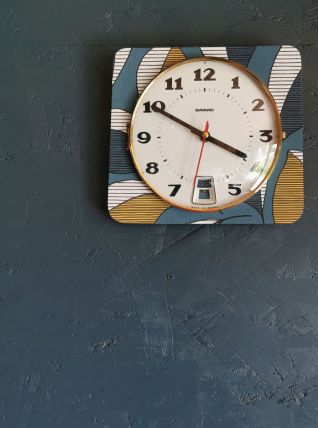 Horloge vintage pendule murale silencieuse années 70 Bayard