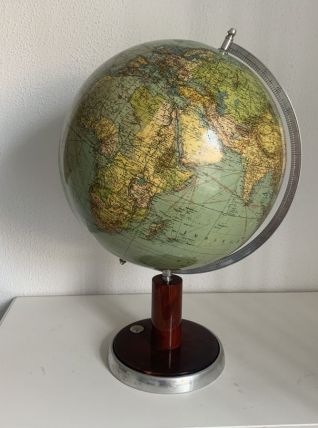 Globe vintage 1950 terrestre allemand Colomb - 53 cm