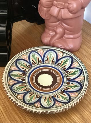 Petite assiette décorative céramique mate Sanguino Espagne