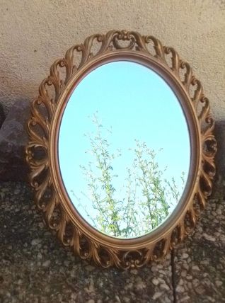 Miroir ovale SYROCO 1965 usa, vintage 