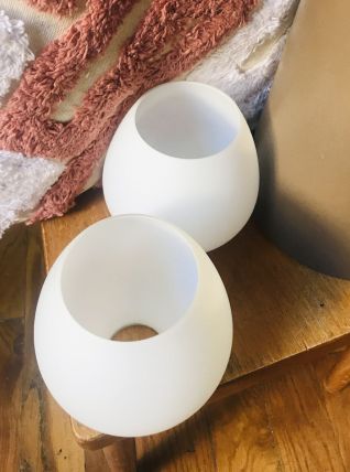 Lot 2 abat-jour opaline vintage