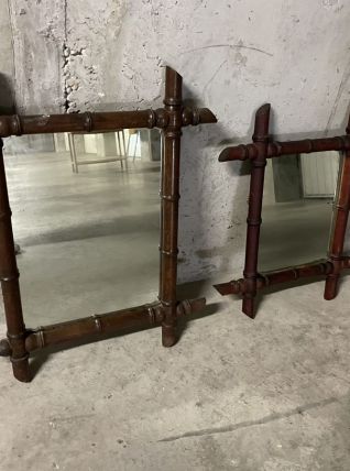 Miroirs faux-bambou années 50