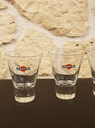 Lot de 4 verres Martini vintage