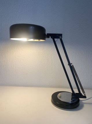 Lampe vintage 1950 industrielle type Jumo noire - 35 cm