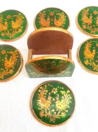 Sous-verres avec présentoir , vintage