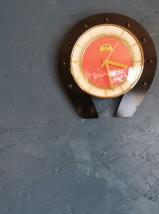 Horloge formica vintage pendule murale silencieuse FFR Morbi