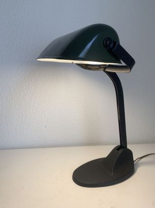 Lampe vintage 1930 Viktoria émaillée fonte Bauhaus - 40 cm