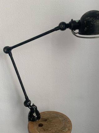 Lampe vintage 1960 Jielde 2 bras noire mat d'origine - 100 c