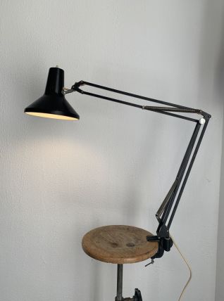 Lampe vintage 1960 d'architecte Luxo L1 noire - 80 cm