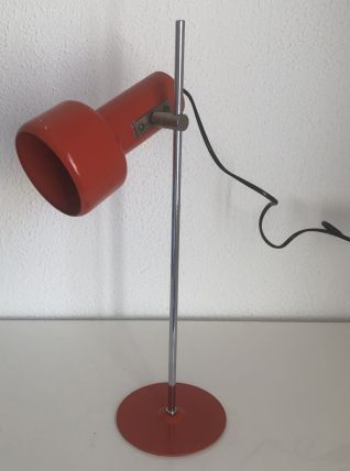 Lampe vintage 1960 de bureau enfants fonte corail  - 40 cm