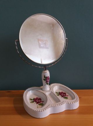 Miroir à poser socle en porcelaine 