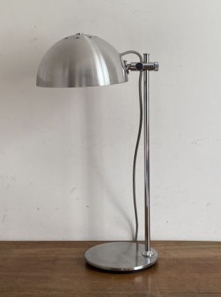 Lampe Jean GANDELIN. 1970. Space age. Inox brossé.