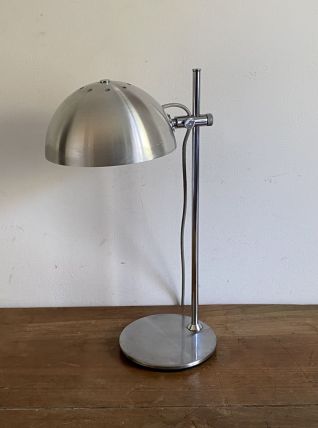 Lampe Jean GANDELIN. 1970. Space age. Inox brossé.