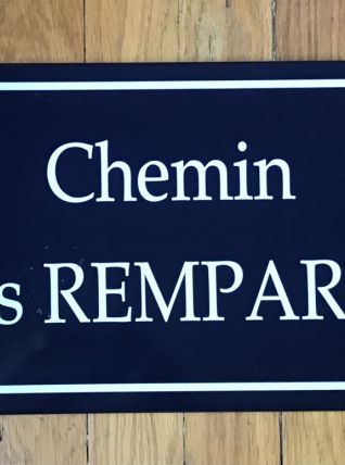 Plaque émaillée Chemin des Remparts