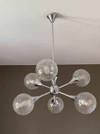 Lustre Spoutnik. 1970. 6 globes. Space age.