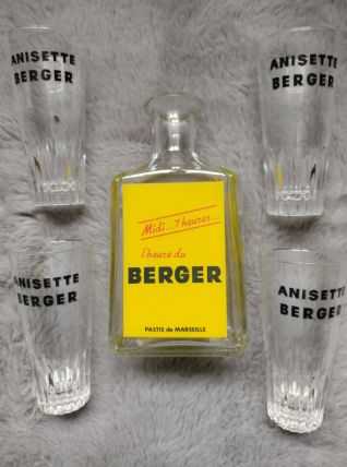 Ensemble carafe BERGER et ses 4 verres