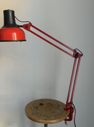 Lampe vintage 1970 architecte lival P12 Finlande rouge - 60 