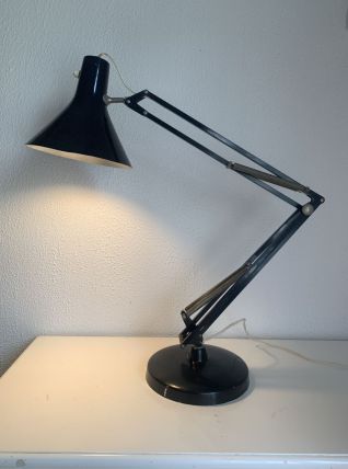 Lampe vintage 1960 d'architecte Luxo L4 noire - 60 cm