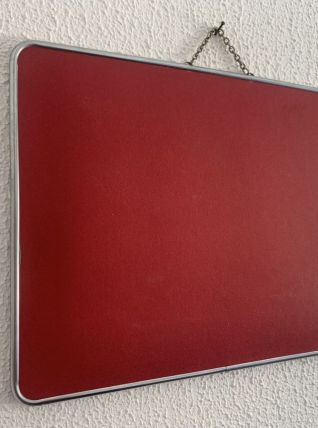 Miroir vintage 1960 barbier coiffeur rouge - 38 x 28 cm