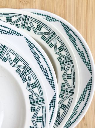 Mix 4 assiettes creuses Art Deco