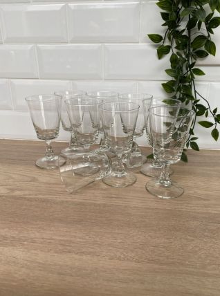 Set de 9 verres à vin blanc