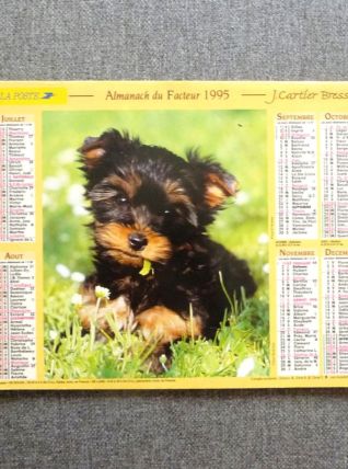 Calendrier La Poste 1995- Almanach du Facteur- Paris  