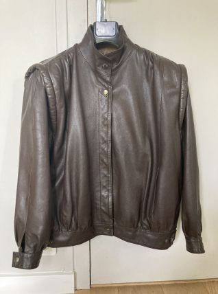 Veste en cuir vintage M-L