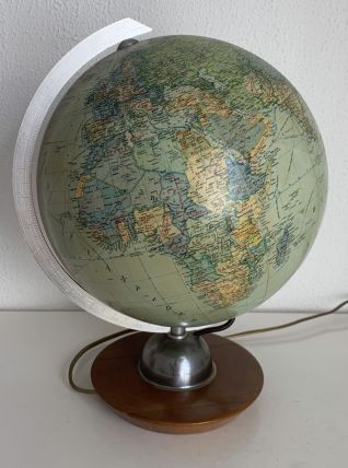 Globe vintage 1960 terrestre Verre JRO Verlag français - 35 