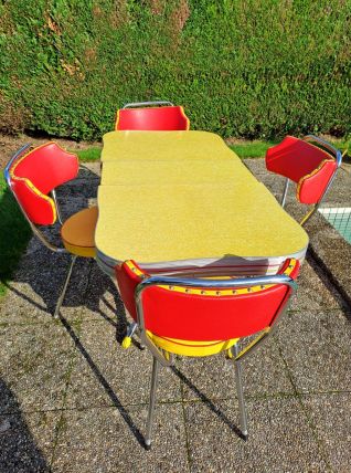  table/chaise vintage  * american année diner *année1950