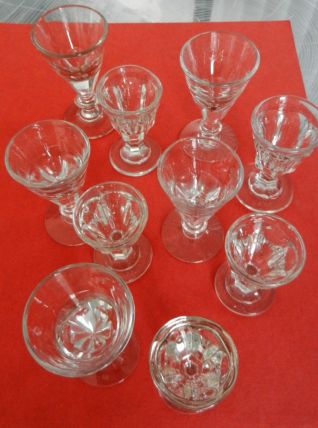 Verrerie vintage : 12 verres bistrot (verres à vin blanc ou 