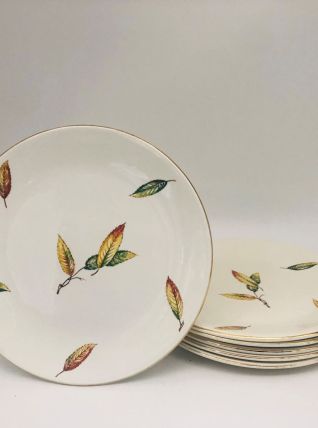 Lot de 6 assiettes plates « Digoin Sarreguemines / modèle La