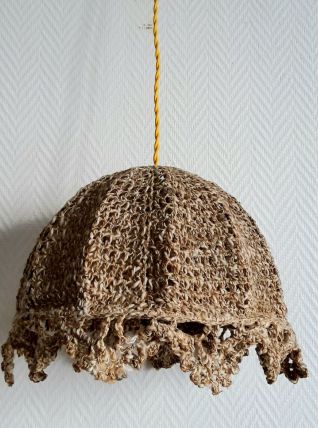 Suspension vintage en crochet 1970 