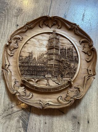 Assiette en bois London Houses Of Parliament