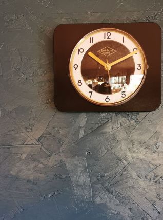 Horloge formica vintage pendule murale silencieuse Lutetia