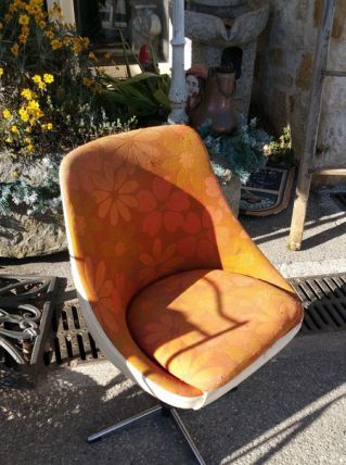 fauteuil vintage orange