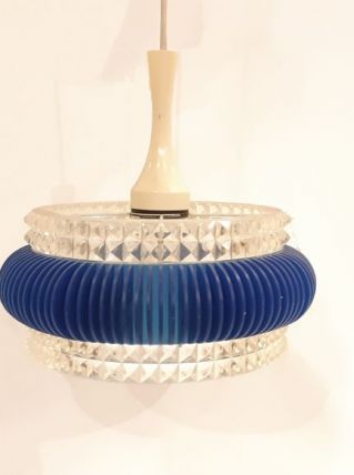 Lustre lamelles bleu