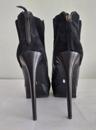 210C* Topshop sexy boots noirs cuir (41)