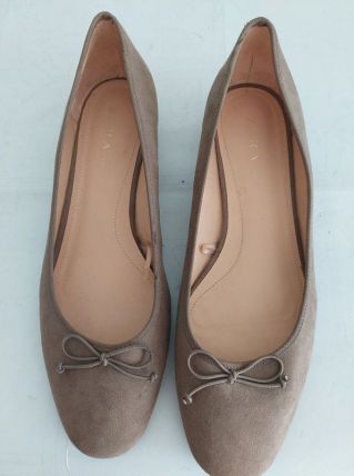 202C* ZARA ballerines taupe (39)